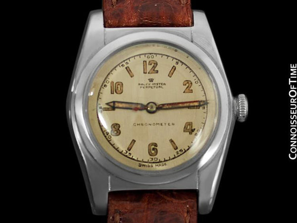 1946 Rolex Vintage Mens WWII Era Bubbleback Ref. 2940 Stainless