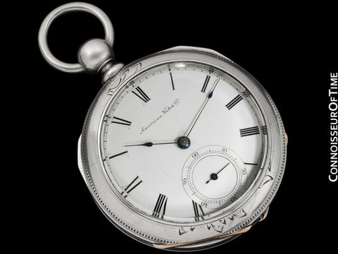 1861 American Watch Co. Waltham Appleton Tracy Civil War Pocket Watch, 18 size - 3 Oz. Coin Silver