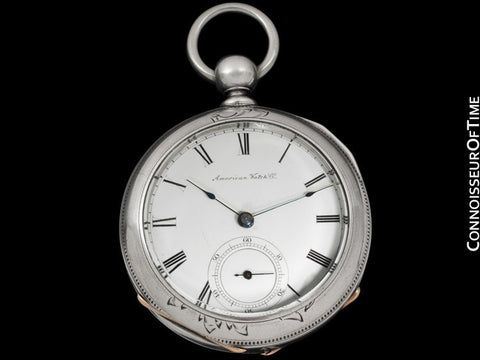 1861 American Watch Co. Waltham Appleton Tracy Civil War Pocket Watch, 18 size - 3 Oz. Coin Silver