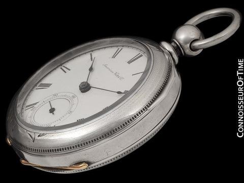 1861 American Watch Co. Waltham Appleton Tracy Civil War Pocket Watch, 18 size - 3 Oz. Coin Silver