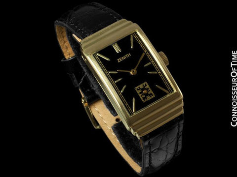 1940's Zenith Vintage Mens Dress Watch - 14K Gold