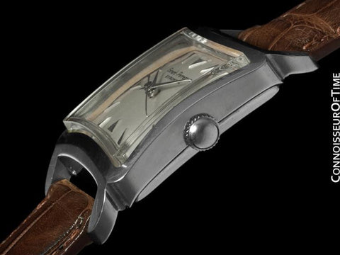 1950's Girard Perregaux Gyromatic Vintage Mens Midsize Watch - Stainless Steel
