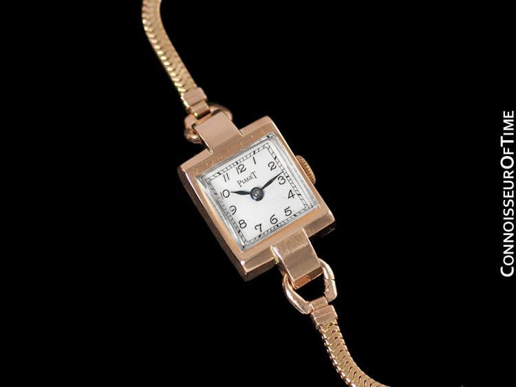 1947 Piaget Vintage Ladies Handwound Dress Watch - 14K Rose Gold - connoisseuroftimewatches 1947 Piaget Vintage Ladies Handwound Dress Watch - 14K Rose Gold - connoisseuroftimewatches