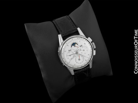 1945 Universal Geneve Tri-Compax Mens Vintage Chronograph Triple Calendar with Moon Phase